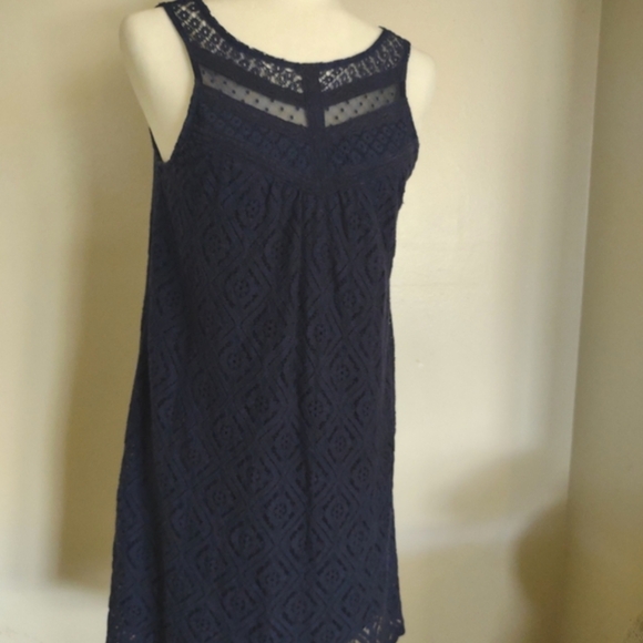 Xhilaration Dresses & Skirts - Xhiliration Blue Embroidered Sleeveless Dress Size M